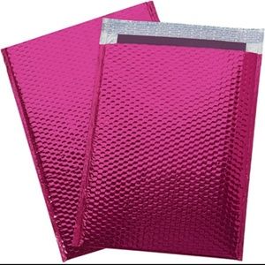 Pink metallic poly bubble mailer 12 pack 6X10